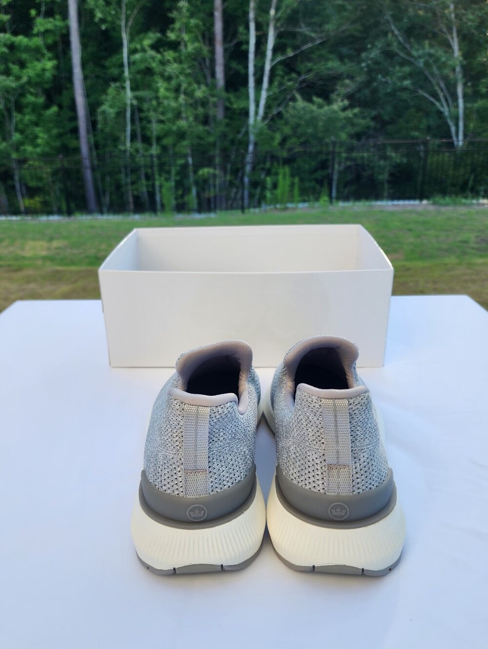 Peter Millar Hyperlight Apollo Gray Knit Slip On Sneakers Mens Size US 8.5 - Picture 7 of 13
